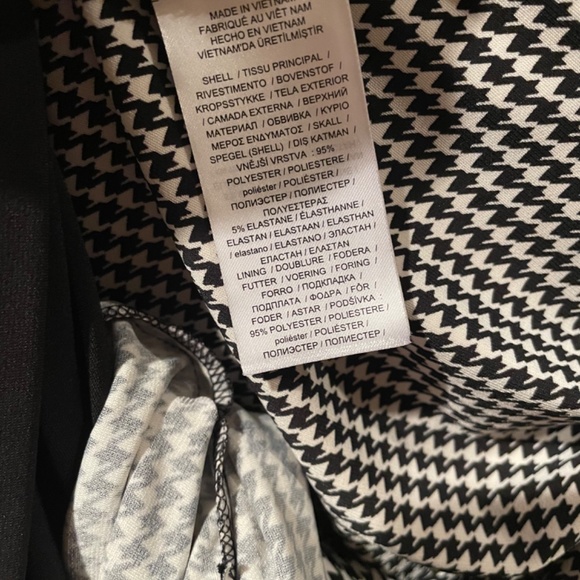 Lauren Ralph Lauren Houndstooth Pleated Jersey Dress Size 14 - Picture 9 of 10